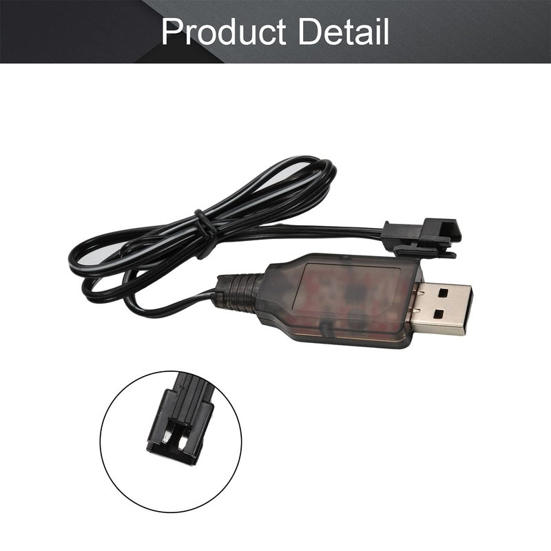 Fielect 4.8 V 250mA USB Charging Cable with SM-2P Connector Plug for RC Car Ni-MH Ni-CD Battery - Image 4